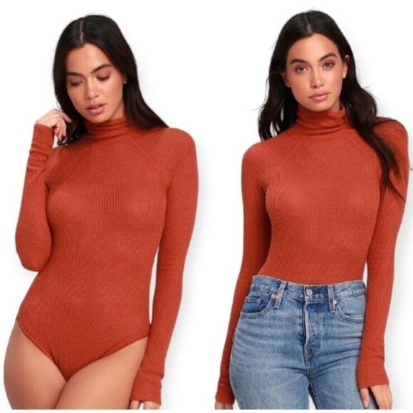 Free People Intimately All You Want Bodysuit in Rosey Brick, Size XS - Picture 1 of 8